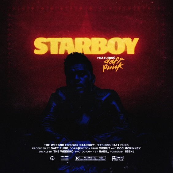 picture of The weekend in the cover of Starboy album